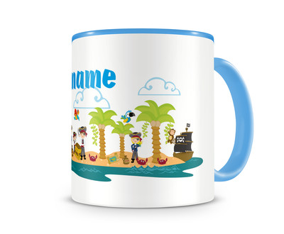 Tasse mit einer Piraten Insel als Motiv - Ansicht 3