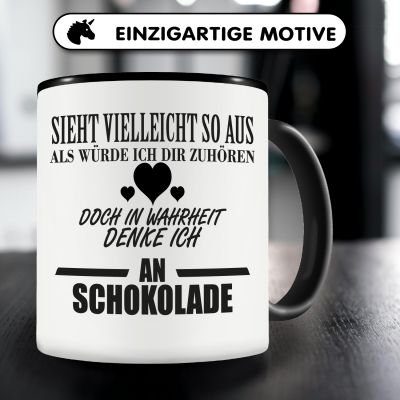 Tasse mit dem Motiv Ich denke an Schokolade - Ansicht 3
