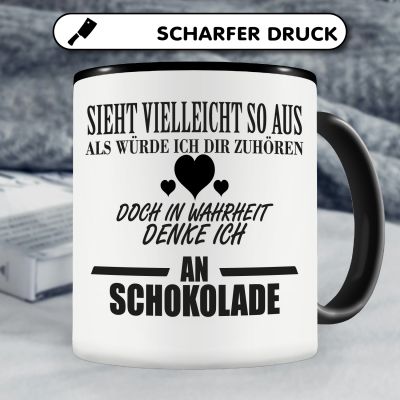 Tasse mit dem Motiv Ich denke an Schokolade - Ansicht 5