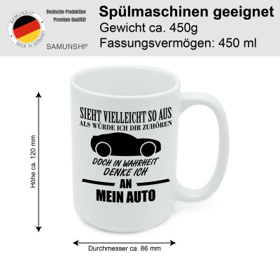XXL Tasse mit dem Motiv Ich denke an mein Auto - Ansicht 2