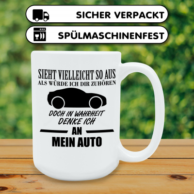 XXL Tasse mit dem Motiv Ich denke an mein Auto - Ansicht 4