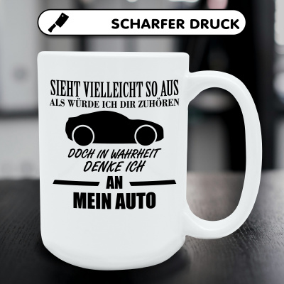 XXL Tasse mit dem Motiv Ich denke an mein Auto - Ansicht 5