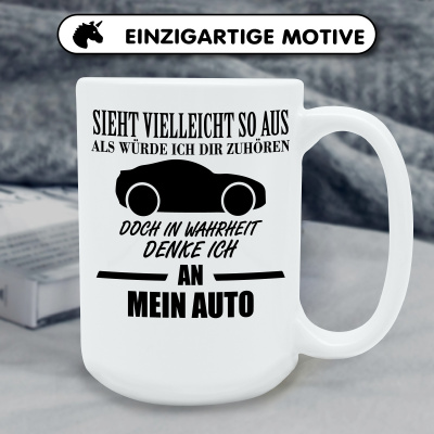 XXL Tasse mit dem Motiv Ich denke an mein Auto - Ansicht 6