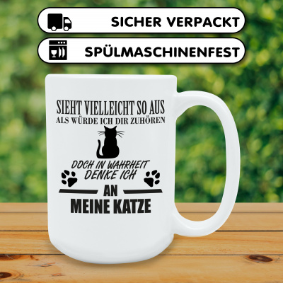 XXL Tasse mit dem Motiv Ich denke an meine Katze - Ansicht 4