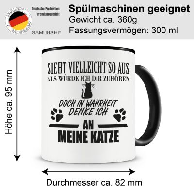 Tasse mit dem Motiv Ich denke an meine Katze - Ansicht 2