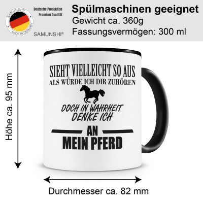 Tasse mit dem Motiv Ich denke an mein Pferd - Ansicht 2