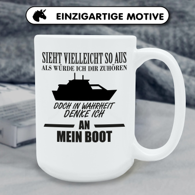 XXL Tasse mit dem Motiv Ich denke an mein Boot - Ansicht 6