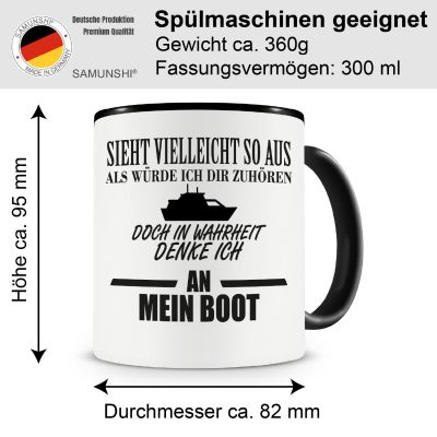 Tasse mit dem Motiv Ich denke an mein Boot - Ansicht 2