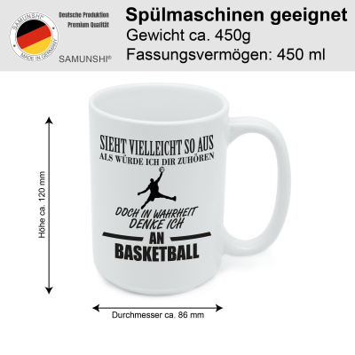 XXL Tasse mit dem Motiv Ich denke an Basketball - Ansicht 2
