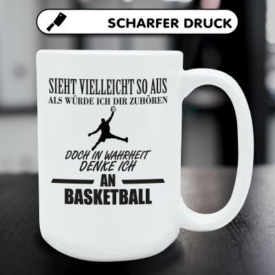 XXL Tasse mit dem Motiv Ich denke an Basketball - Ansicht 5