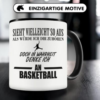 Tasse mit dem Motiv Ich denke an Basketball - Ansicht 3