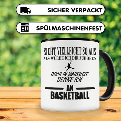 Tasse mit dem Motiv Ich denke an Basketball - Ansicht 4