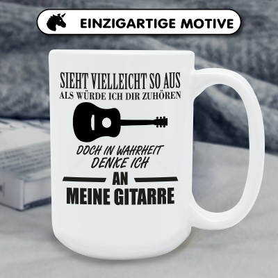 XXL Tasse mit dem Motiv Ich denke an meine Gitarre - Ansicht 6
