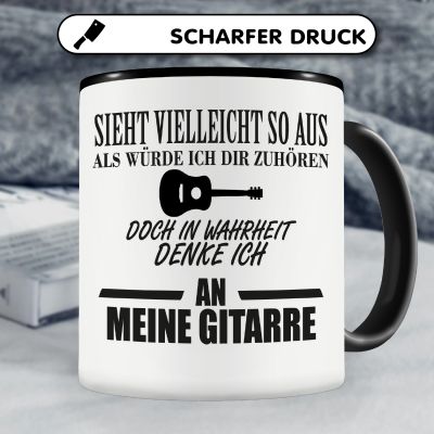 Tasse mit dem Motiv Ich denke an meine Gitarre - Ansicht 5