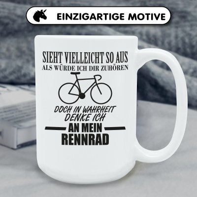 XXL Tasse mit dem Motiv Ich denke an mein Rennrad - Ansicht 6
