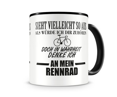 Tasse mit dem Motiv Ich denke an mein Rennrad