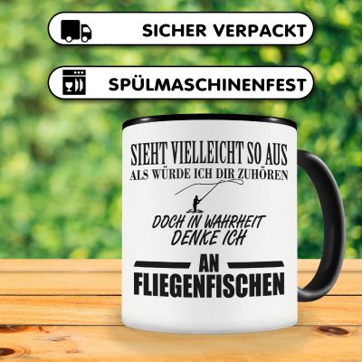 Tasse mit dem Motiv Ich denke an Fliegenfischen - Ansicht 4