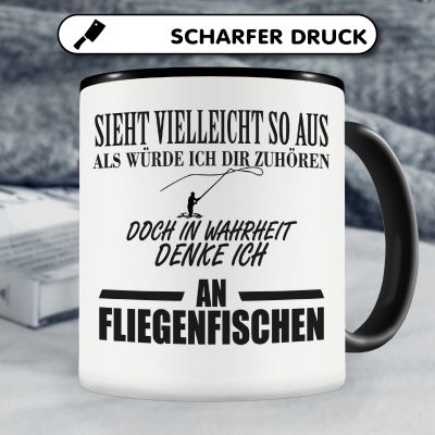 Tasse mit dem Motiv Ich denke an Fliegenfischen - Ansicht 5