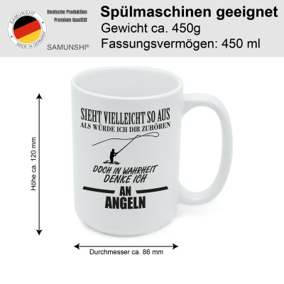 XXL Tasse mit dem Motiv Ich denke an Angeln - Ansicht 2