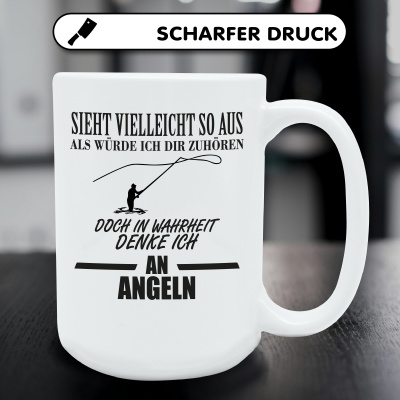 XXL Tasse mit dem Motiv Ich denke an Angeln - Ansicht 5