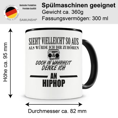 Tasse mit dem Motiv Ich denke an Hip Hop - Ansicht 2