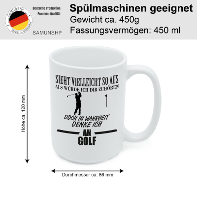 XXL Tasse mit dem Motiv Ich denke an Golf - Ansicht 2