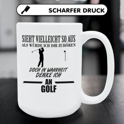 XXL Tasse mit dem Motiv Ich denke an Golf - Ansicht 5