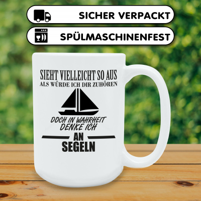 XXL Tasse mit dem Motiv Ich denke an Segeln - Ansicht 4