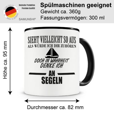 Tasse mit dem Motiv Ich denke an Segeln - Ansicht 2