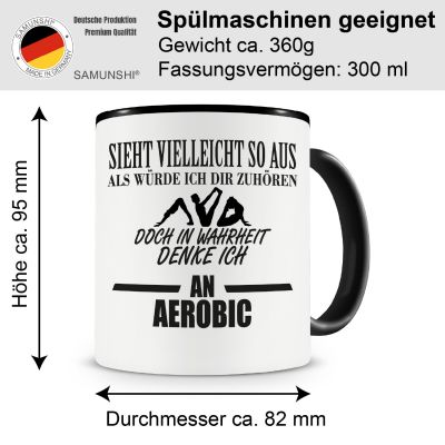 Tasse mit dem Motiv Ich denke an Aerobic - Ansicht 2