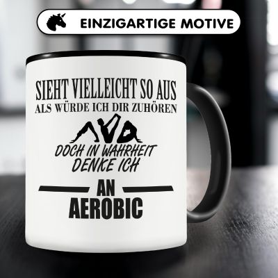 Tasse mit dem Motiv Ich denke an Aerobic - Ansicht 3