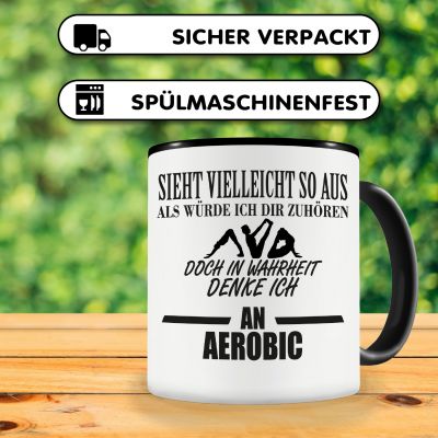 Tasse mit dem Motiv Ich denke an Aerobic - Ansicht 4