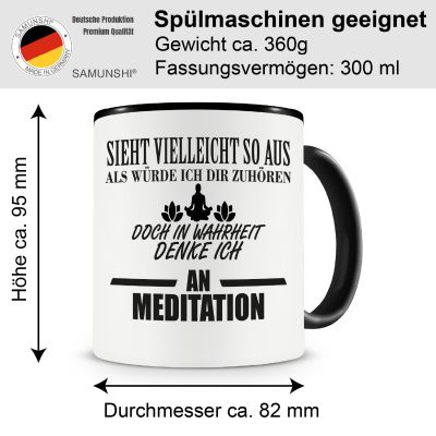 Tasse mit dem Motiv Ich denke an Meditation - Ansicht 2