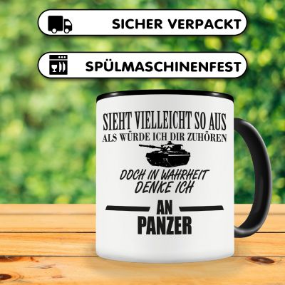 Tasse mit dem Motiv Ich denke an Panzer - Ansicht 4