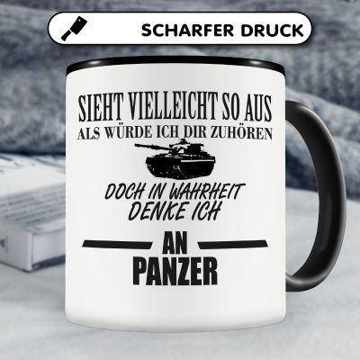 Tasse mit dem Motiv Ich denke an Panzer - Ansicht 5