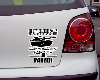 Ich denke an Panzer Schriftzug Aufkleber - Ansicht 2