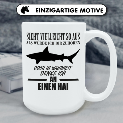 XXL Tasse mit dem Motiv Ich denke an einen Hai - Ansicht 6