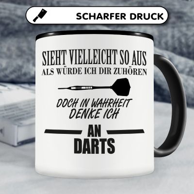 Tasse mit dem Motiv Ich denke an Darts - Ansicht 5