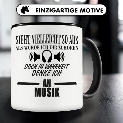 Tasse mit dem Motiv Ich denke an Musik - Ansicht 3