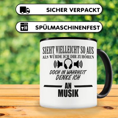 Tasse mit dem Motiv Ich denke an Musik - Ansicht 4