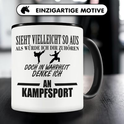 Tasse mit dem Motiv Ich denke an Kampfsport - Ansicht 3