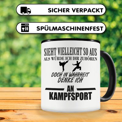 Tasse mit dem Motiv Ich denke an Kampfsport - Ansicht 4