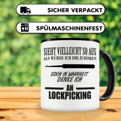 Tasse mit dem Motiv Ich denke an Lockpicking - Ansicht 4