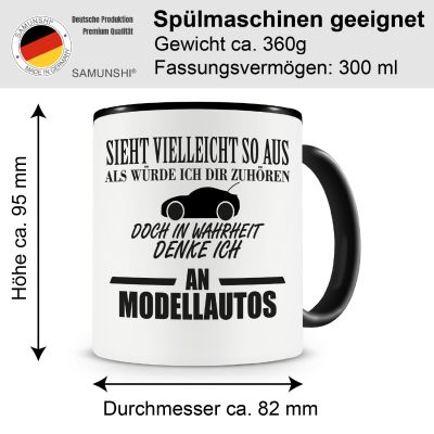 Tasse mit dem Motiv Ich denke an Modellautos - Ansicht 2