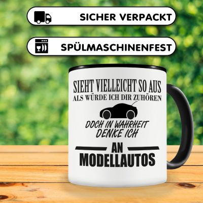 Tasse mit dem Motiv Ich denke an Modellautos - Ansicht 4