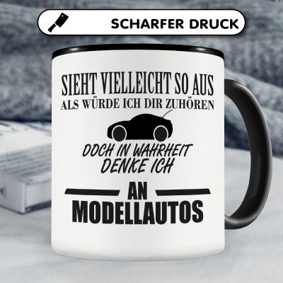 Tasse mit dem Motiv Ich denke an Modellautos - Ansicht 5