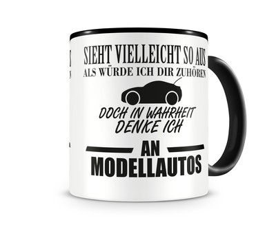 Tasse mit dem Motiv Ich denke an Modellautos - Ansicht 1
