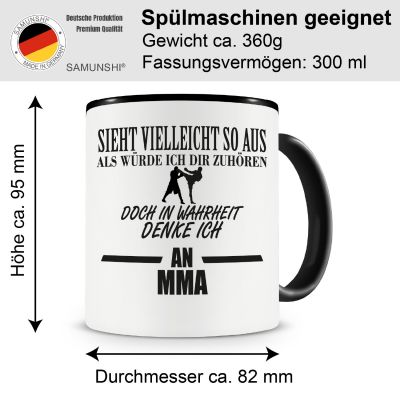 Tasse mit dem Motiv Ich denke an MMA Tasse