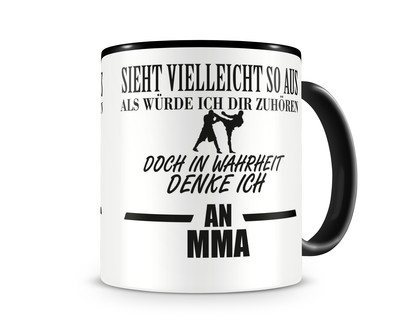 Tasse mit dem Motiv Ich denke an MMA