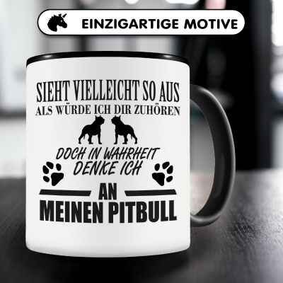 Tasse mit dem Motiv Ich denke an meinen Pitbull - Ansicht 3